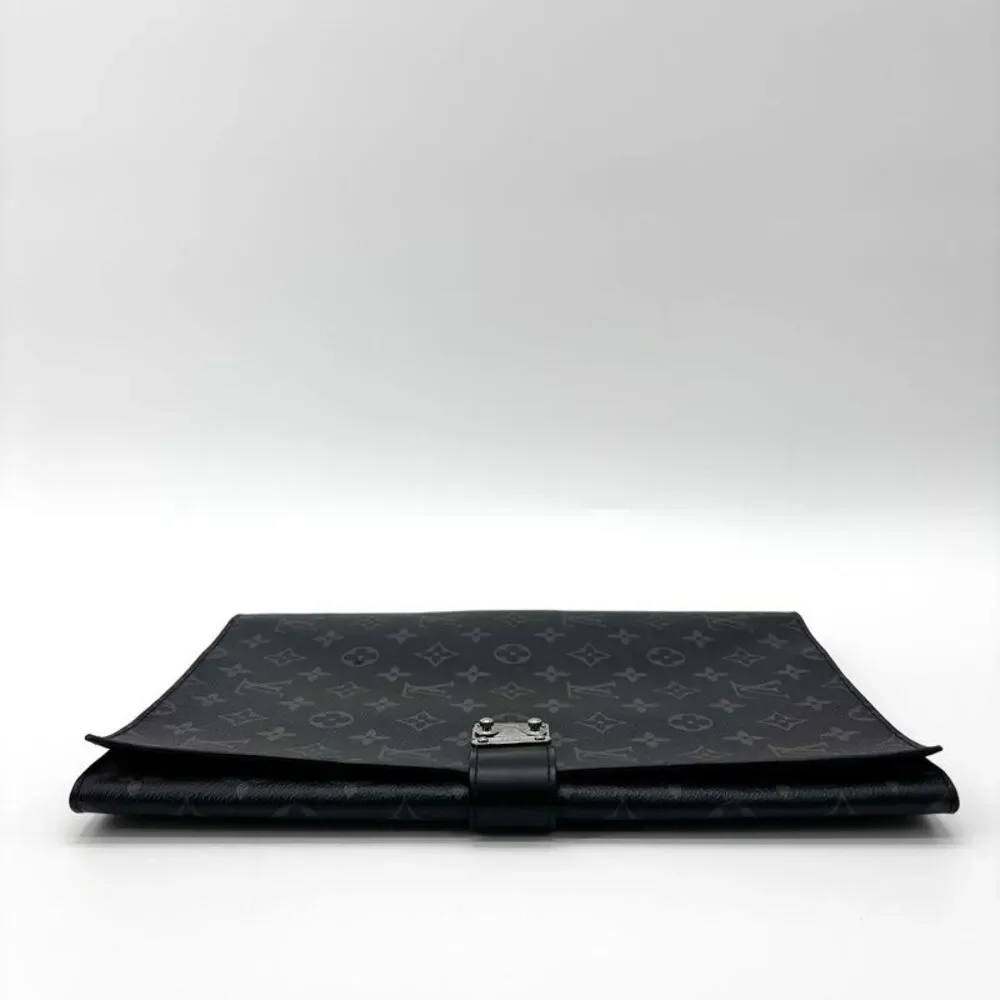 Louis Vuitton Monogram Eclipse S-Lock A4 Pouch Black
